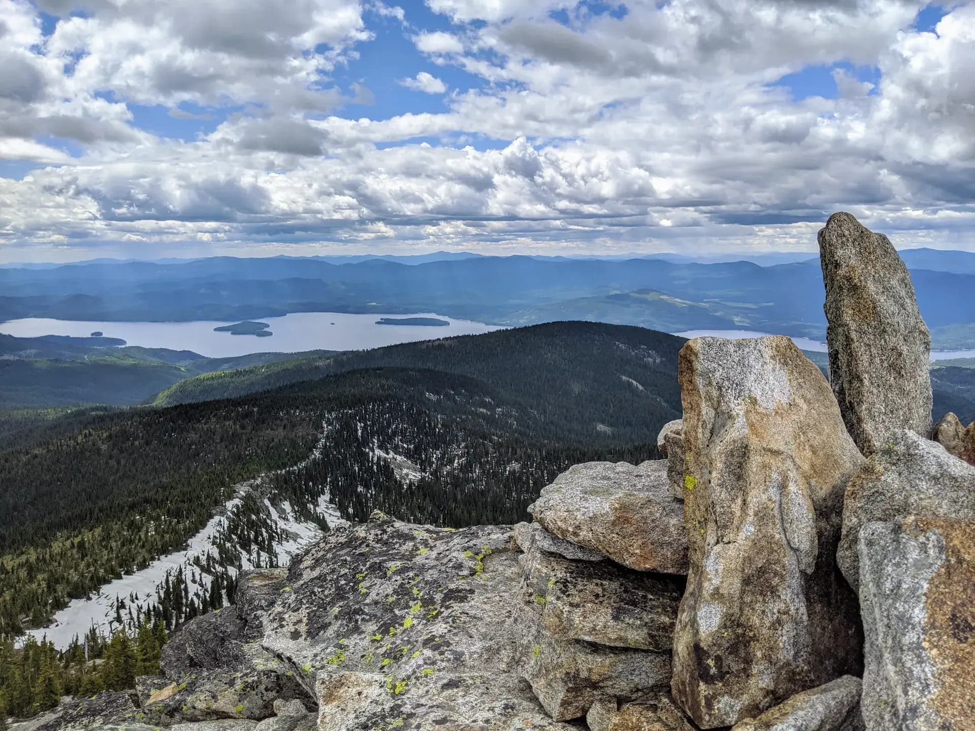 Priest Lake viewed from Chimney Rock in Kaniksu area, Idaho Panhandle National Forests