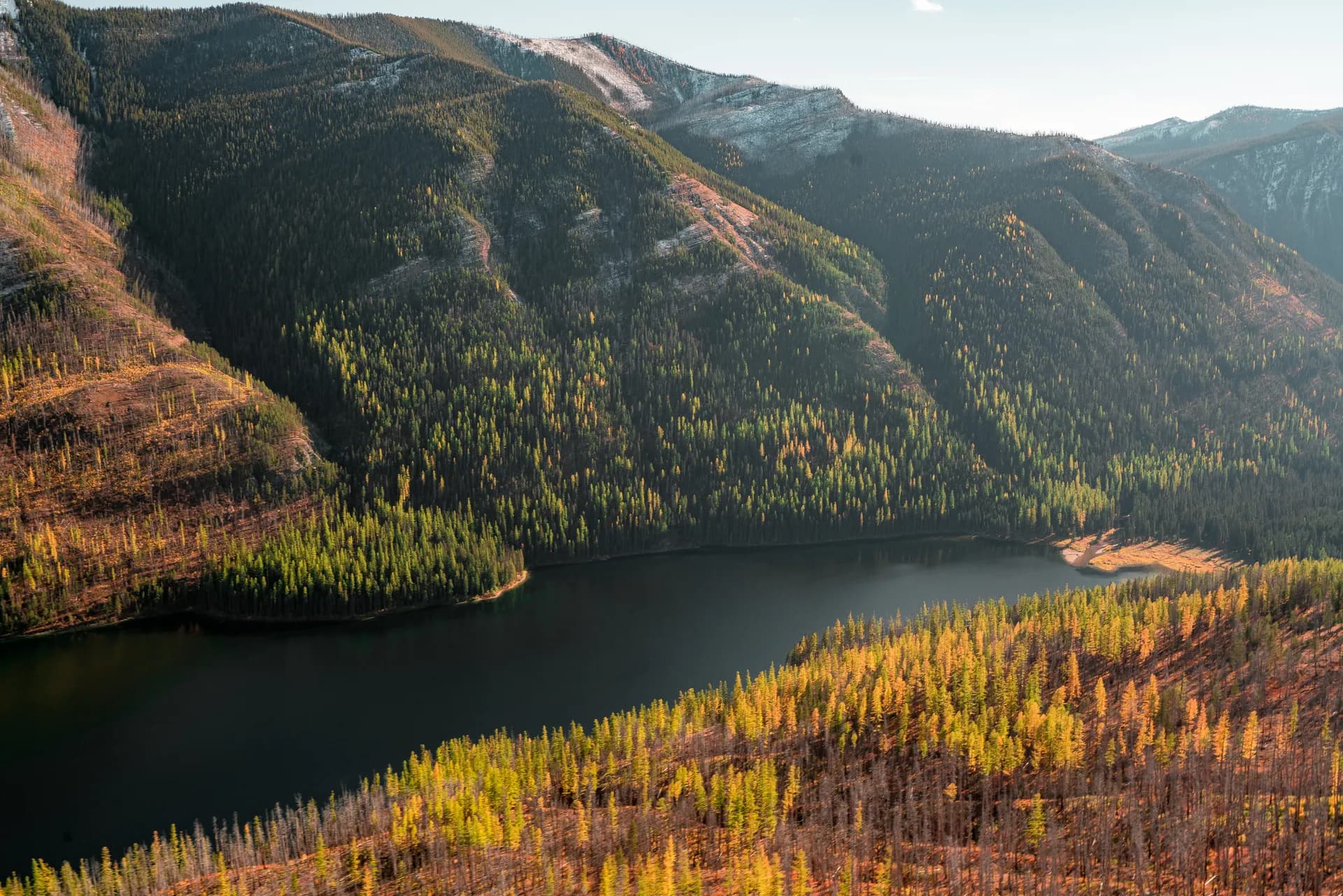 Rocky Mountains in Flathead National Forest, Montana